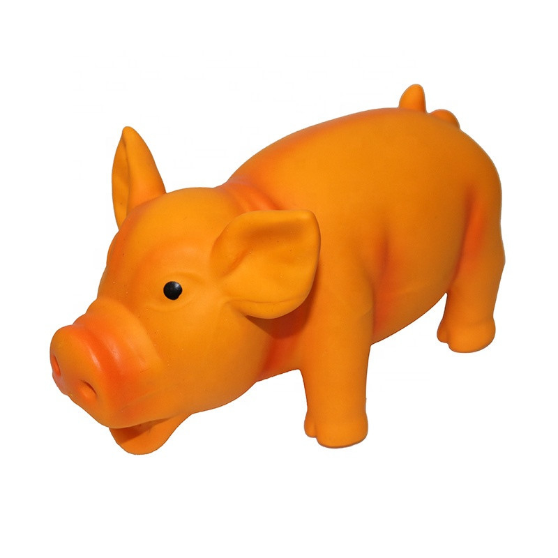6 Inch Latex Pig Chewing Sound  Latex Pet Toy  For Aggressive Chewers